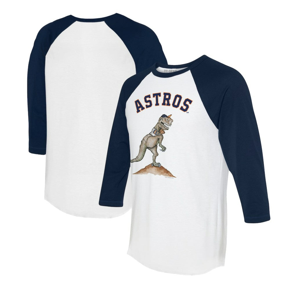 Houston Astros Tiny Turnip Unisex TT Rex 3/4-Sleeve Raglan T-Shirt - MLB
