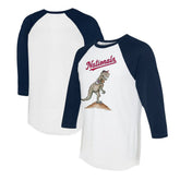 Washington Nationals Tiny Turnip Unisex TT Rex 3/4-Sleeve Raglan T-Shirt - MLB