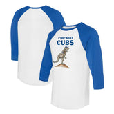 Chicago Cubs Tiny Turnip Unisex TT Rex 3/4-Sleeve Raglan T-Shirt - MLB