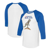 Toronto Blue Jays Tiny Turnip Unisex TT Rex 3/4-Sleeve Raglan T-Shirt - MLB