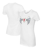 Philadelphia Phillies Tiny Turnip Women's Angel Wings T-Shirt - MLB