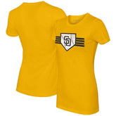 San Diego Padres Tiny Turnip Women's Base Stripe T-Shirt - MLB