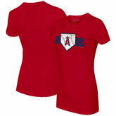 Los Angeles Angels Tiny Turnip Women's Base Stripe T-Shirt - MLB