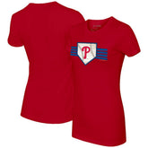 Philadelphia Phillies Tiny Turnip Women's Base Stripe T-Shirt - MLB
