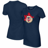 Minnesota Twins Tiny Turnip Women's Baseball Bow T-Shirt - MLB