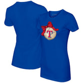 Texas Rangers Tiny Turnip Women's Baseball Bow T-Shirt - MLB