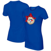 Toronto Blue Jays Tiny Turnip Women's Baseball Bow T-Shirt - MLB