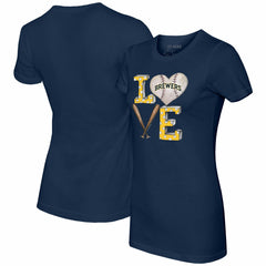 Milwaukee Brewers Tiny Turnip Women's Baseball Love T-Shirt - MLB