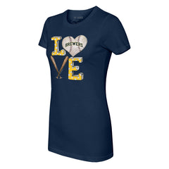 Milwaukee Brewers Tiny Turnip Women's Baseball Love T-Shirt - MLB
