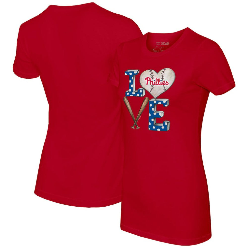 Philadelphia Phillies Tiny Turnip Women's Baseball Love T-Shirt - MLB