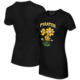 Pittsburgh Pirates Tiny Turnip Women's Blooming Baseballs T-Shirt - MLB