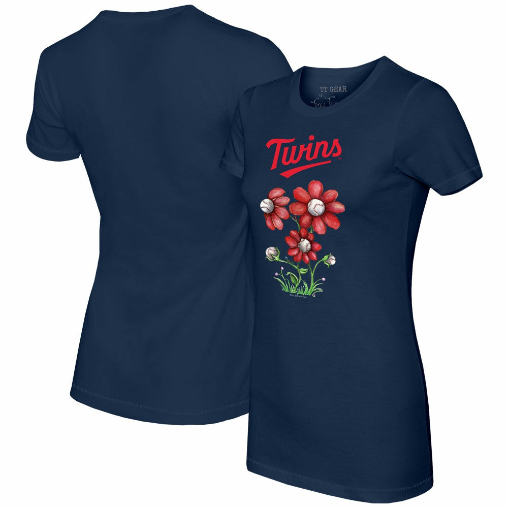 Minnesota Twins Tiny Turnip Women's Blooming Baseballs T-Shirt - MLB