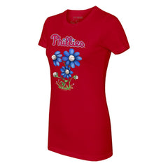 Philadelphia Phillies Tiny Turnip Women's Blooming Baseballs T-Shirt - MLB