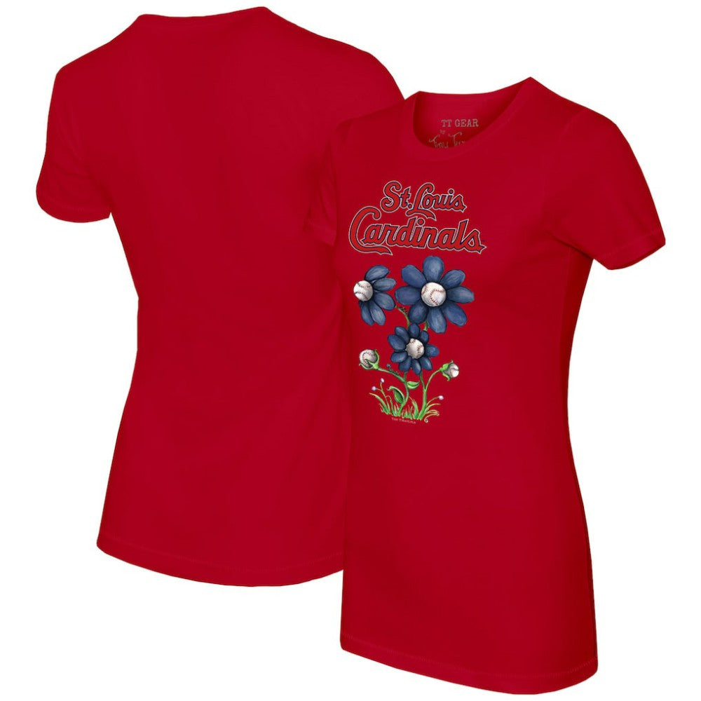 St. Louis Cardinals Tiny Turnip Women's Blooming Baseballs T-Shirt - MLB