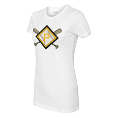 Pittsburgh Pirates Tiny Turnip Women's Diamond Cross Bats T-Shirt - MLB