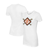 San Francisco Giants Tiny Turnip Women's Diamond Cross Bats T-Shirt - MLB