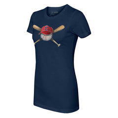Cleveland Guardians Tiny Turnip Women's Hat Crossbats T-Shirt - MLB