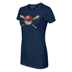 Washington Nationals Tiny Turnip Women's Hat Crossbats T-Shirt - MLB
