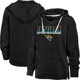 Jacksonville Jaguars '47 Women's Color Rise Kennedy Pullover Hoodie Black | 47 brand