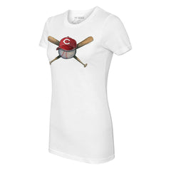 Cincinnati Reds Tiny Turnip Women's Hat Crossbats T-Shirt - MLB