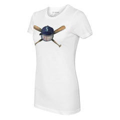 Seattle Mariners Tiny Turnip Women's Hat Crossbats T-Shirt - MLB