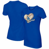 Los Angeles Dodgers Tiny Turnip Women's Heart Banner T-Shirt - MLB
