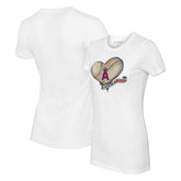 Los Angeles Angels Tiny Turnip Women's Heart Banner T-Shirt - MLB