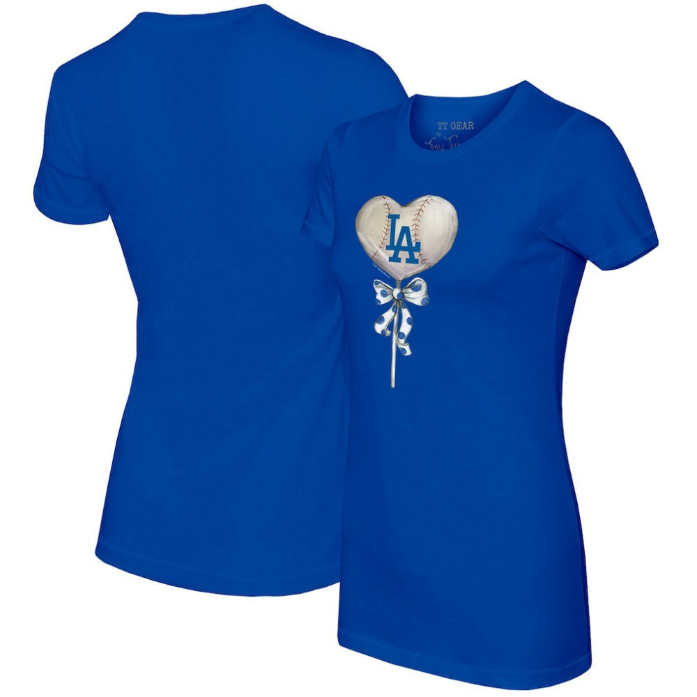 Los Angeles Dodgers Tiny Turnip Women's Heart Lolly T-Shirt - MLB