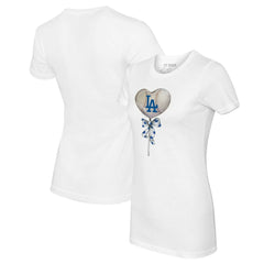 Los Angeles Dodgers Tiny Turnip Women's Heart Lolly T-Shirt - MLB
