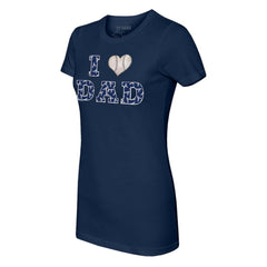 Atlanta Braves Tiny Turnip Women's I Love Dad T-Shirt - MLB