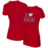 Boston Red Sox Tiny Turnip Women's I Love Dad T-Shirt - MLB