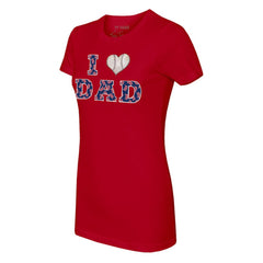 Boston Red Sox Tiny Turnip Women's I Love Dad T-Shirt - MLB