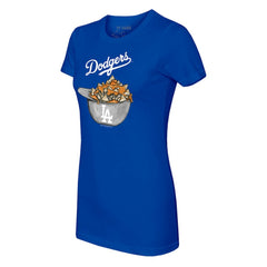 Los Angeles Dodgers Tiny Turnip Women's Nacho Helmet T-Shirt - MLB