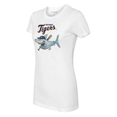 Detroit Tigers Tiny Turnip Women's Shark Logo T-Shirt - MLB
