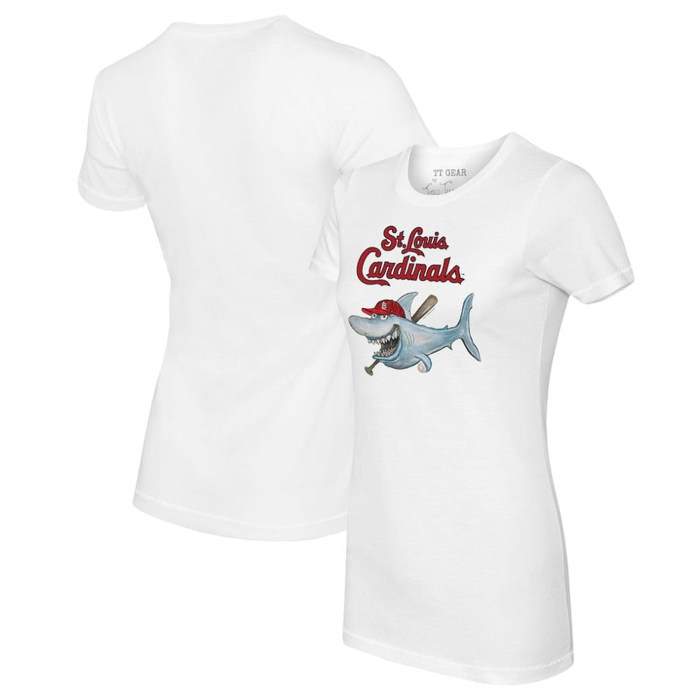 St. Louis Cardinals Tiny Turnip Women's Shark Logo T-Shirt - MLB