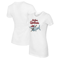 St. Louis Cardinals Tiny Turnip Women's Shark Logo T-Shirt - MLB