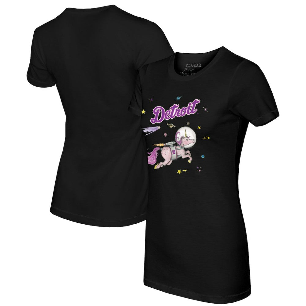 Detroit Tigers Tiny Turnip Women's Space Unicorn T-Shirt - MLB