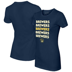 Milwaukee Brewers Tiny Turnip Women's Stacked T-Shirt - MLB