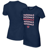 Washington Nationals Tiny Turnip Women's Stacked T-Shirt - MLB