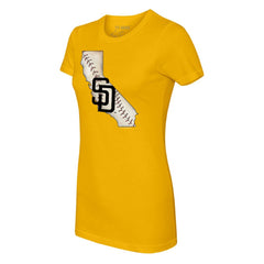 San Diego Padres Tiny Turnip Women's State Outline T-Shirt - MLB