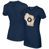 Milwaukee Brewers Tiny Turnip Women's State Outline T-Shirt - MLB