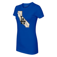Los Angeles Dodgers Tiny Turnip Women's State Outline T-Shirt - MLB