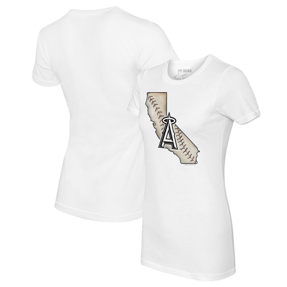 Los Angeles Angels Tiny Turnip Women's State Outline T-Shirt - MLB