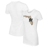 Miami Marlins Tiny Turnip Women's State Outline T-Shirt - MLB