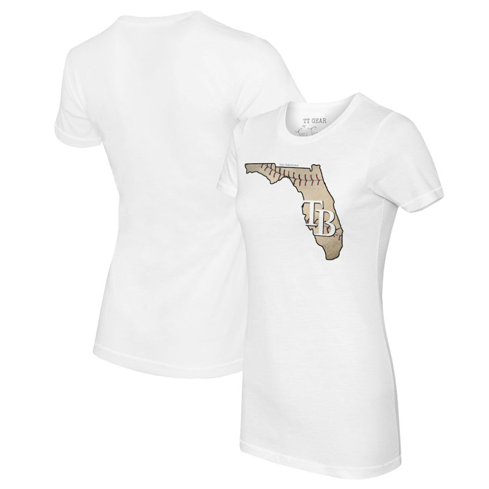Tampa Bay Rays Tiny Turnip Women's State Outline T-Shirt - MLB