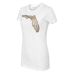 Tampa Bay Rays Tiny Turnip Women's State Outline T-Shirt - MLB
