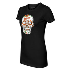 Baltimore Orioles Tiny Turnip Women's Sugar Skull T-Shirt - MLB