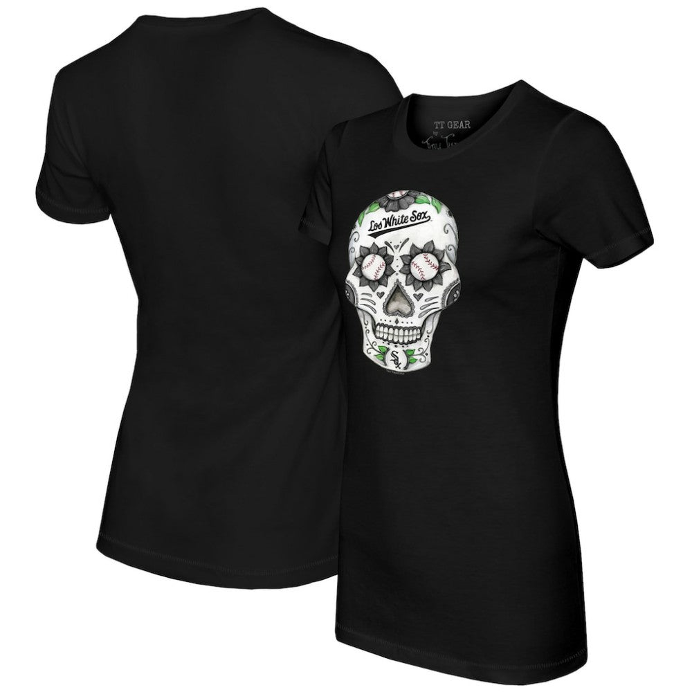 Chicago White Sox Tiny Turnip Women's Sugar Skull T-Shirt - MLB
