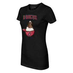 Arizona Diamondbacks Tiny Turnip Women's Sundae Helmet T-Shirt - MLB