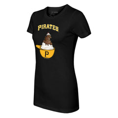 Pittsburgh Pirates Tiny Turnip Women's Sundae Helmet T-Shirt - MLB